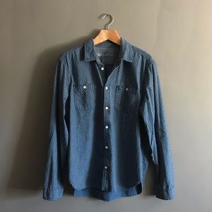 Gap 1969 Dotted Stripe Patterned Shirt